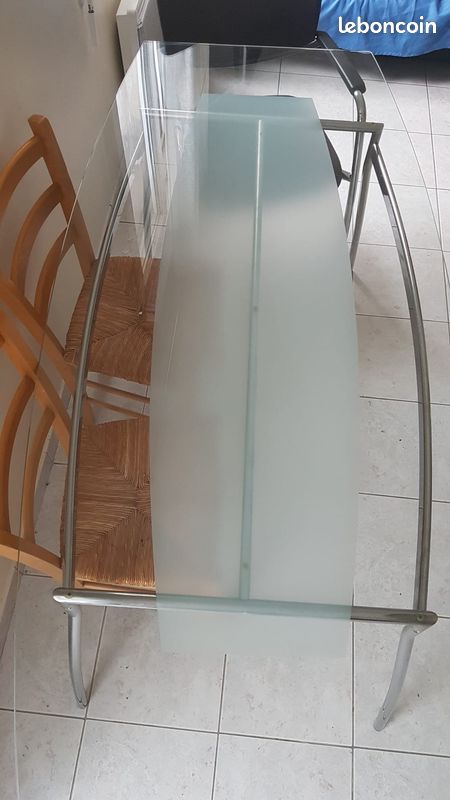 Table à manger transparente en verre trempé (image 3)