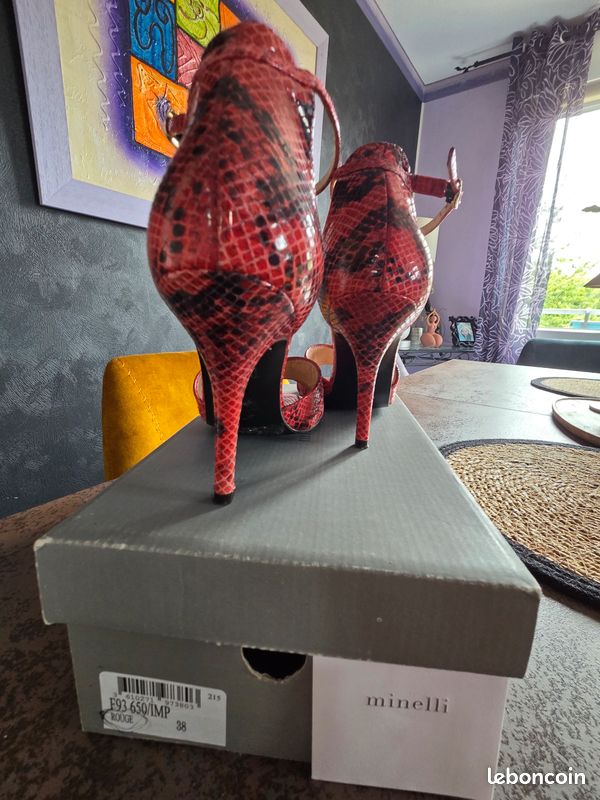 Sandales hauts talons rouge Minelli 38 (image 4)
