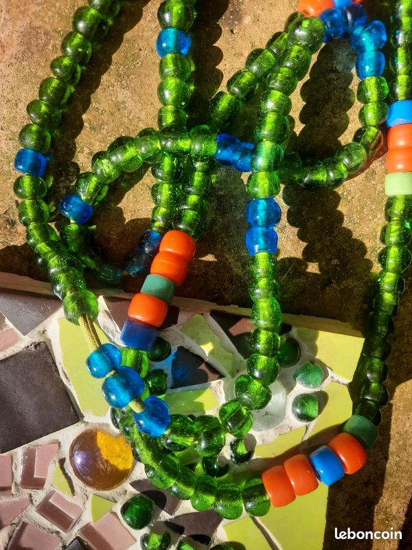 Lot de perles anciennes en pâte de verre (image 4)