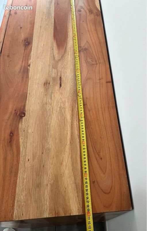 Meuble 6 tiroirs en bois massif acacia (image 10)