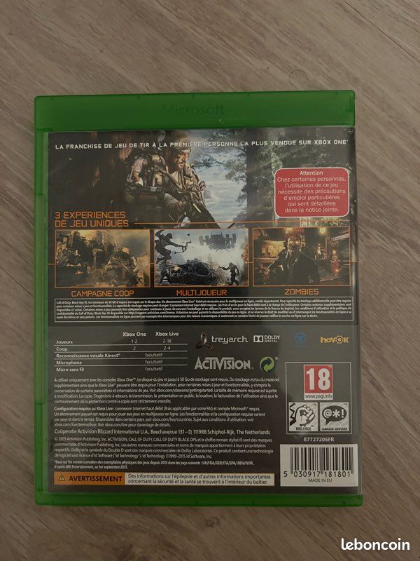 Call Of Duty Black Ops 3 Sur Xbox One - PAL Complet - Très Bon état
