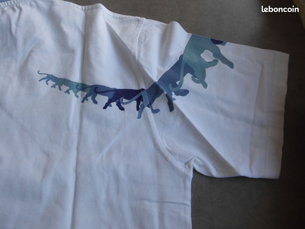 T-shirt homme blanc/bleu Airness - XL (image 5)
