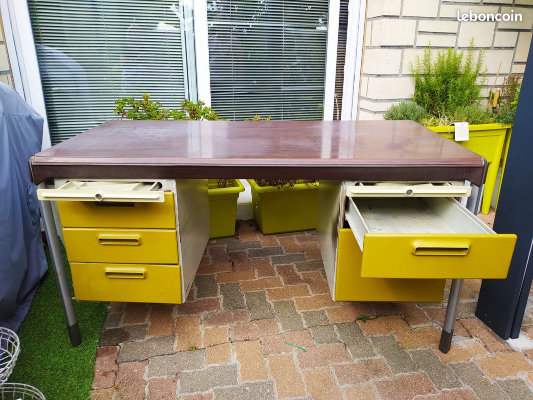 BUREAU MÉTALLIQUE vintage (image 2)
