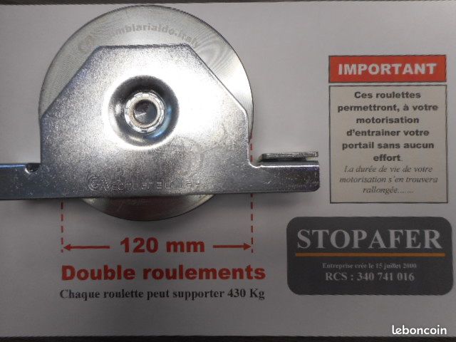 Portail coulissant 5 metres x 1m60 (image 2)