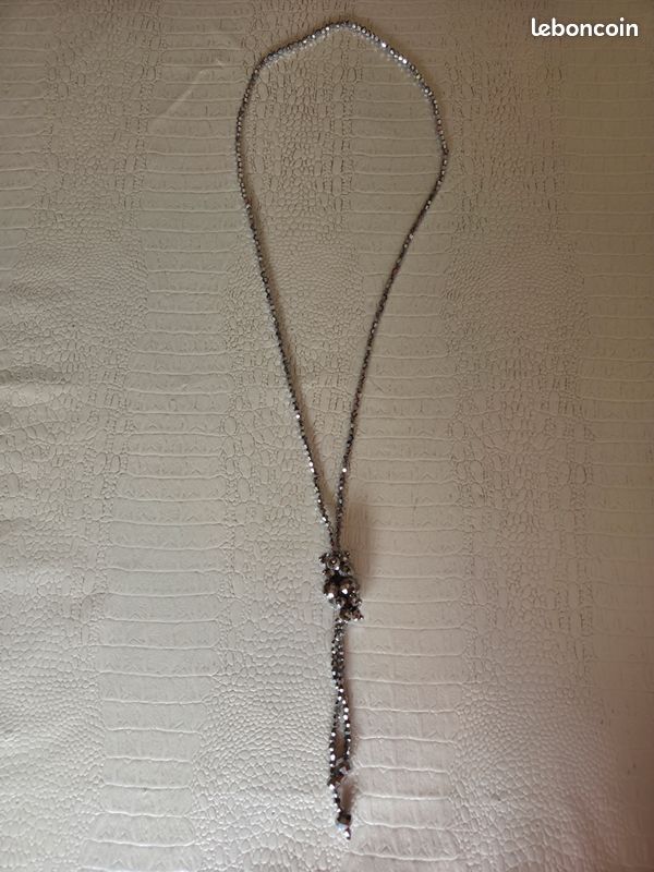Sautoir / Collier Argent Avec Pendentif Perle - Neuf Sans Emballage D'origine - Style élégant Et Minimaliste