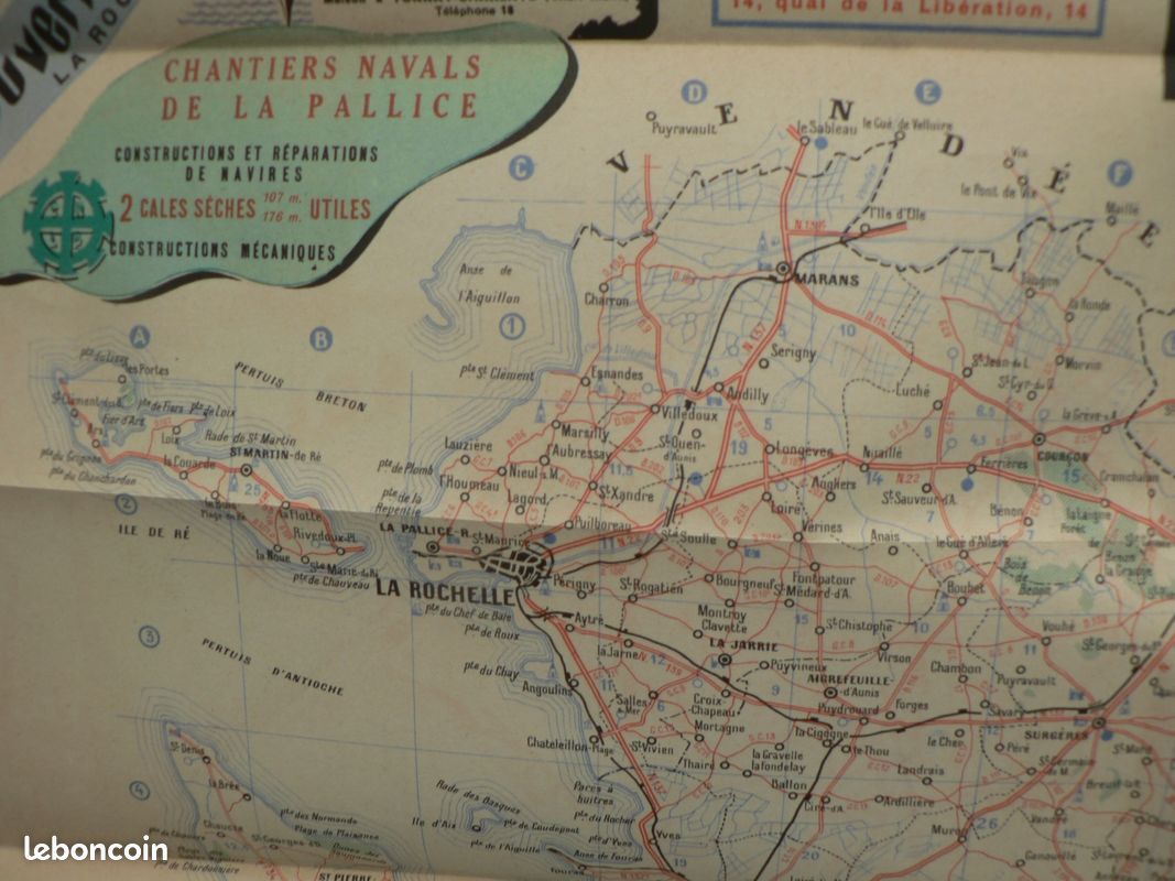 DOCUMENT ANCIEN DE la France - Carte de la France divisé en 117