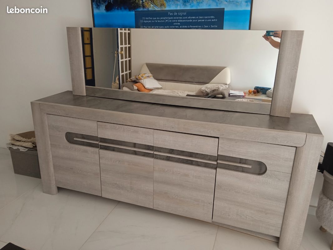 Buffet gris en très bon état (image 3)