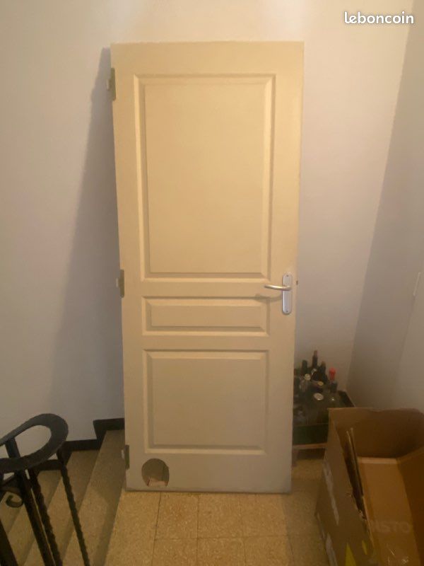 Porte intérieur avec ouverture pour climatiseur mobile (image 1)