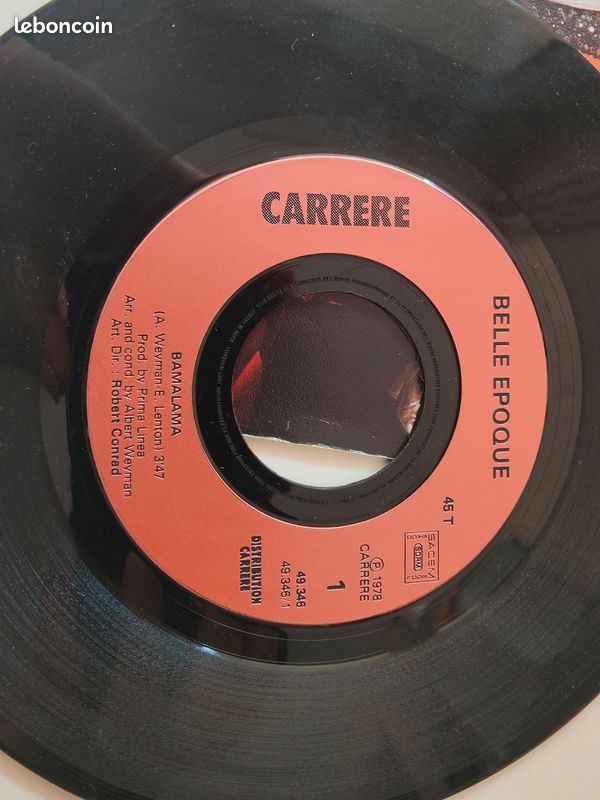 🎵 BAMALAMA - Belle Epoque | 45 tours Carrère 1978 (image 6)