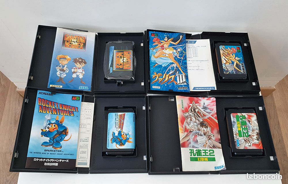 Lot De 7 Jeux Mega Drive Japonais - Wonder Boy V Inclus - Testés Et Fonctionnels