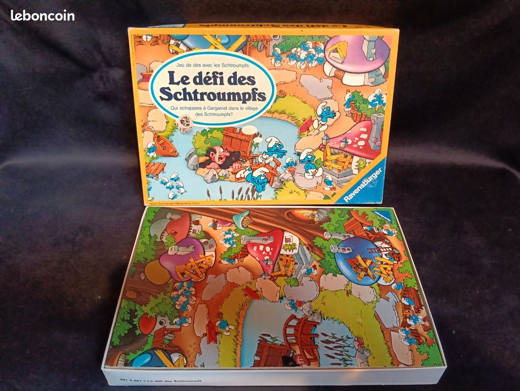3 décors Schtroumpfs + Schtroumpfs autocollants en tube - vintage - comme neuf - Mattel | 8717646209873