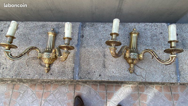 2 Appliques en bronze doré (image 1)
