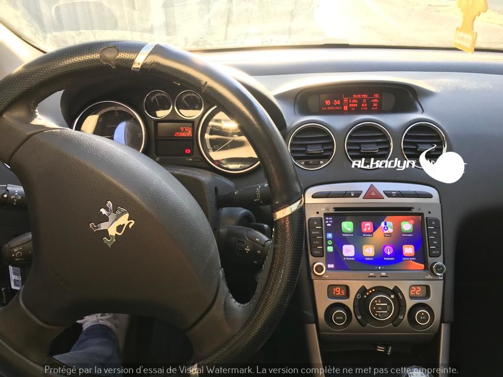 Autoradio GPS Peugeot 308 308SW Carplay gris - Équipement auto