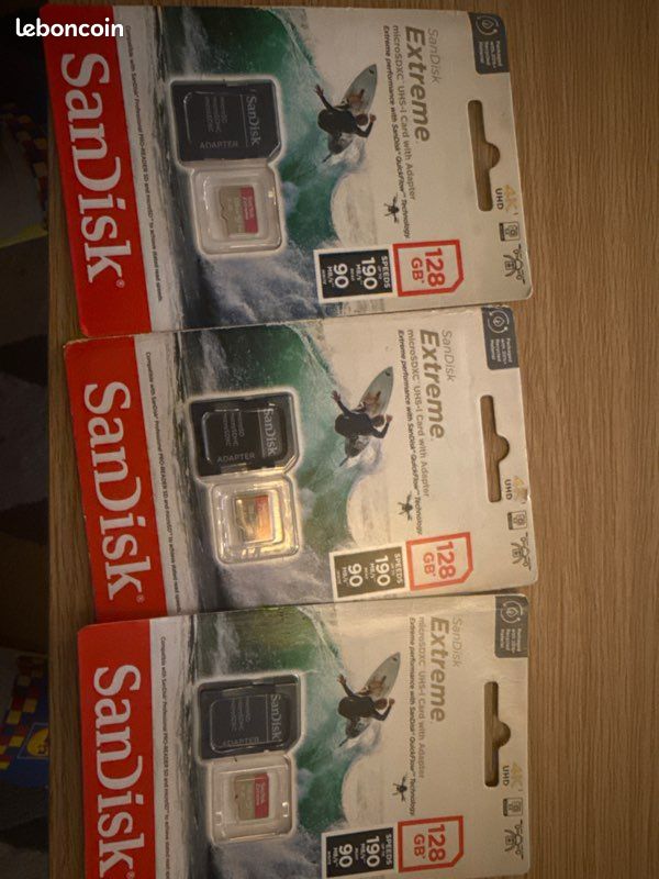 Carte sd sandisk extreme a2 128gb (image 1)