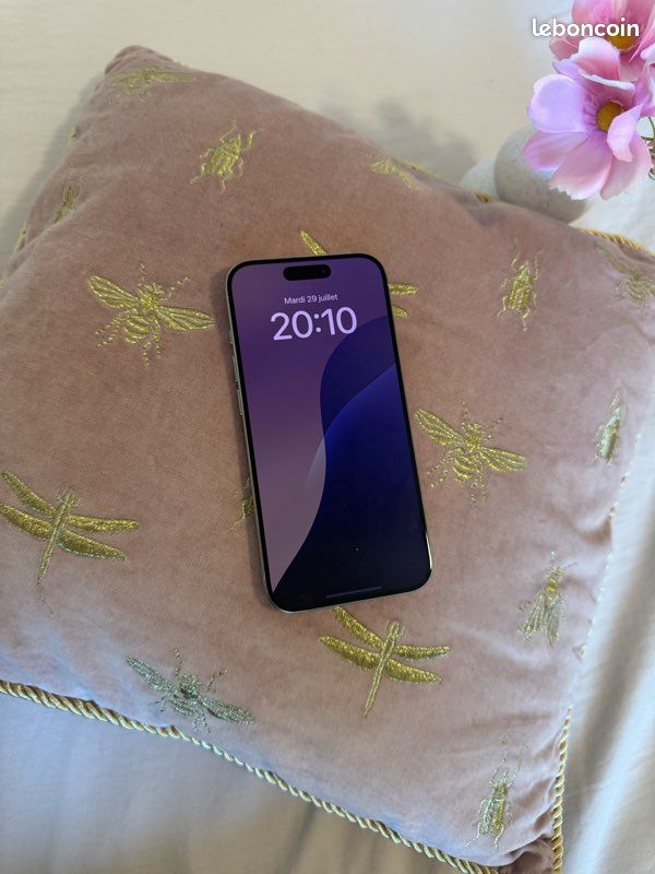 IPhone 15 Pro 128 Go – Titane Blanc – Très Bon État (image 1)