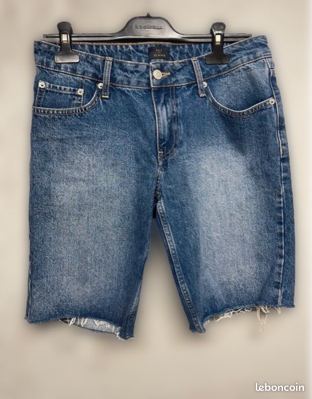 Tongcart Été Longue Longueur Cargo Shorts Hommes Genou Poche
