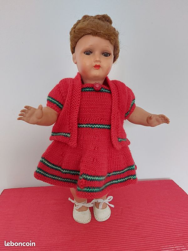 MAGNIFIQUE POUPEE Rhodoid Bella Bonomi boudeuse 45 cm tout d'origine