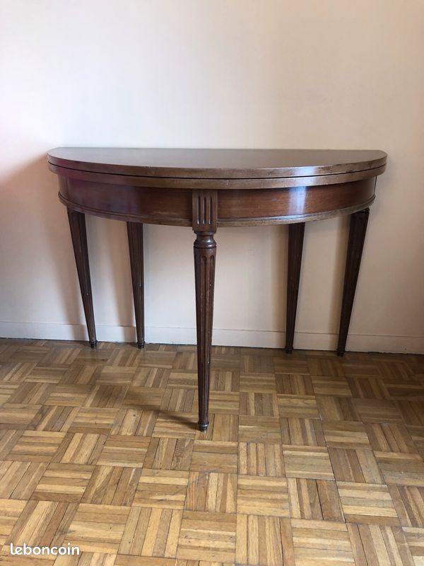 Table demi-lune en bois (image 2)