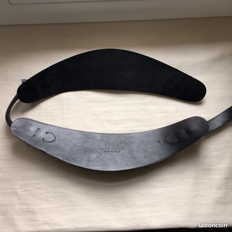Ceinture Ralph Lauren Daim Noir chic - M (image 10)