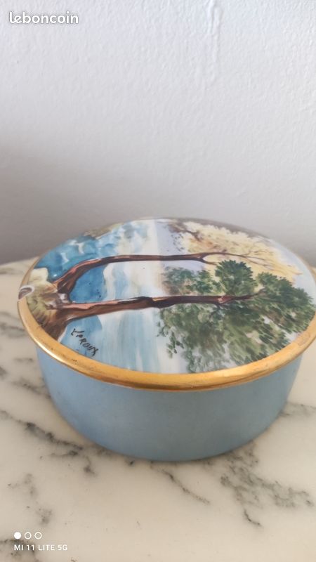 Boite porcelaine Limoges signée Leroux (image 5)