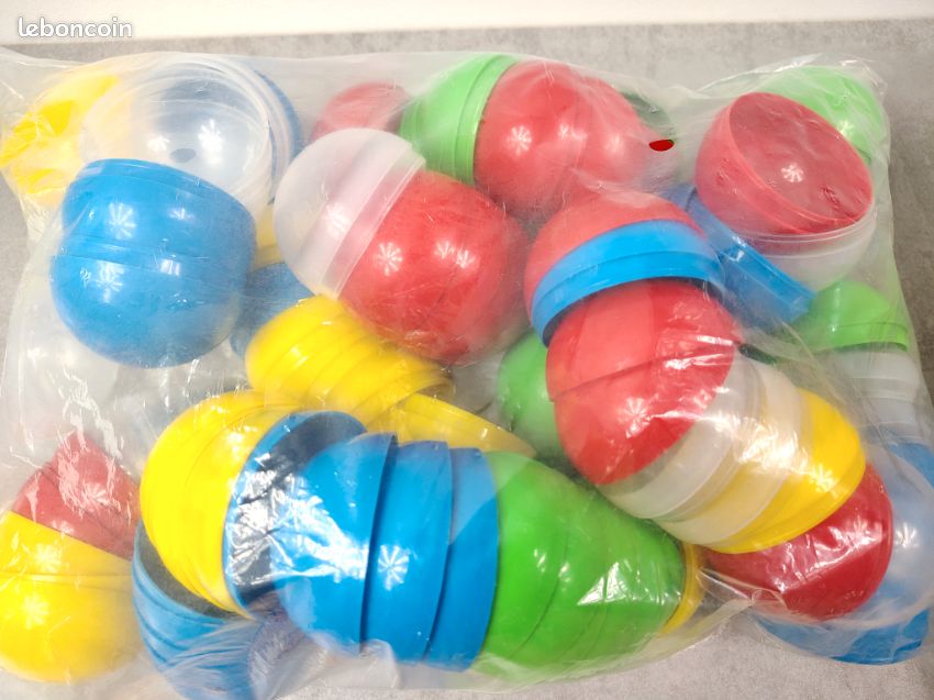 QWORK Lot De 50 Boules Loterie Creuses 3 Cm - 5 Couleurs Tombola Cadeaux Fête