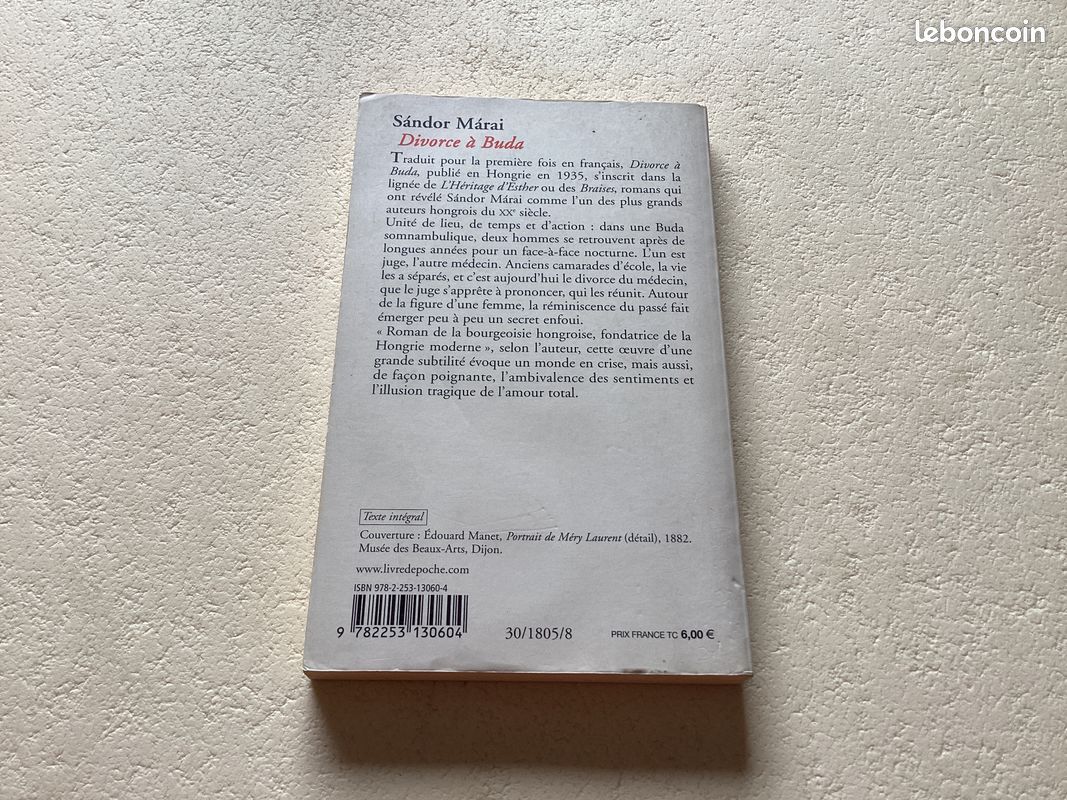 Livre littérature étrangère « Divorce à Buda » (image 2)