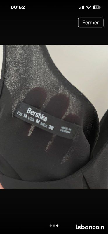 Top fluide noir Bershka (image 3)