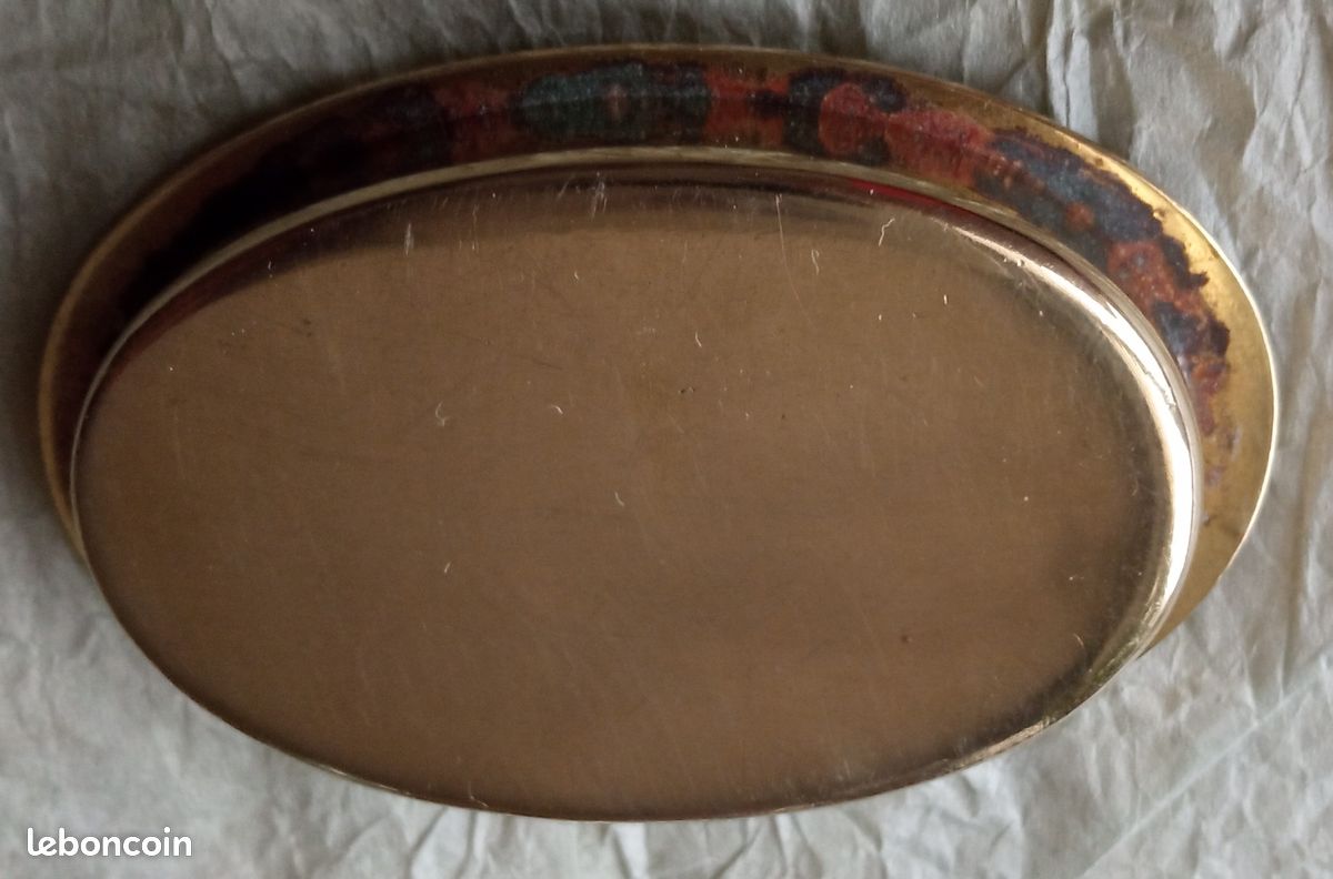 Boîte ancienne en Marqueterie Os et Laiton vintage (image 4)