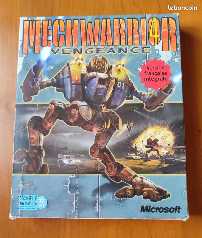Jeu PC MechWarrior 4 Vengeance – Big Box Complet FR, Bon état, Boîte Originale