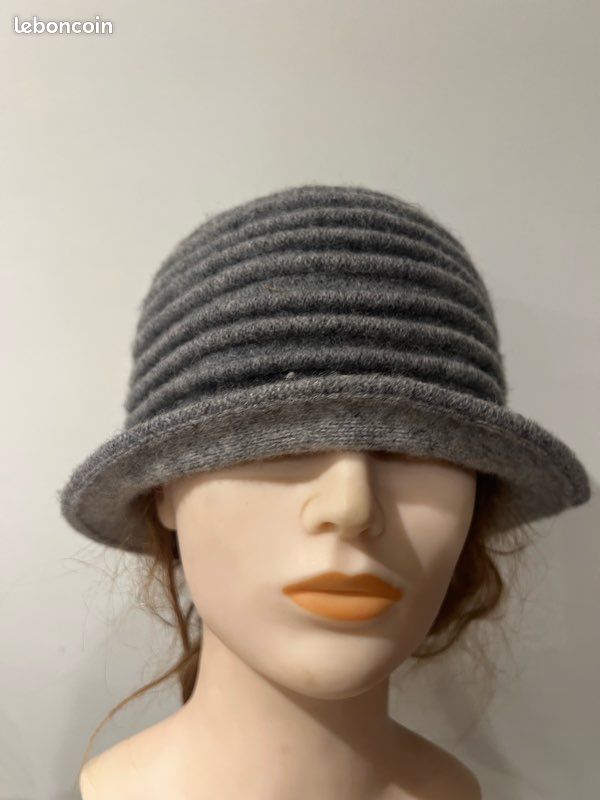 Chapeau Cloche Cyrillus En Laine Gris - Taille Unique, Neuf Avec étiquette, Ornementé