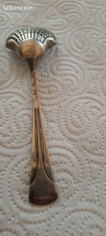 Cuillère à Olives Vintage Métal Argenté – Années 60-80, Ustensile De Table