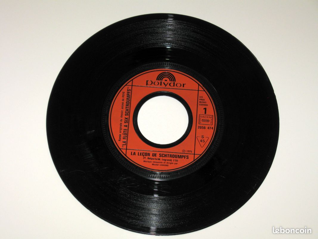 La Flûte A Six Schtroumpfs - La Leçon De Schtroumpf / Hymne Au Travail / 45T (image 3)