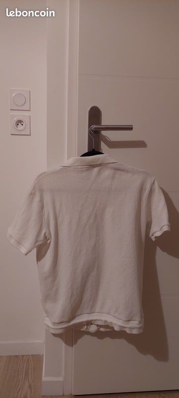 Chemise / Polo blanc Zara homme – Taille S (image 2)