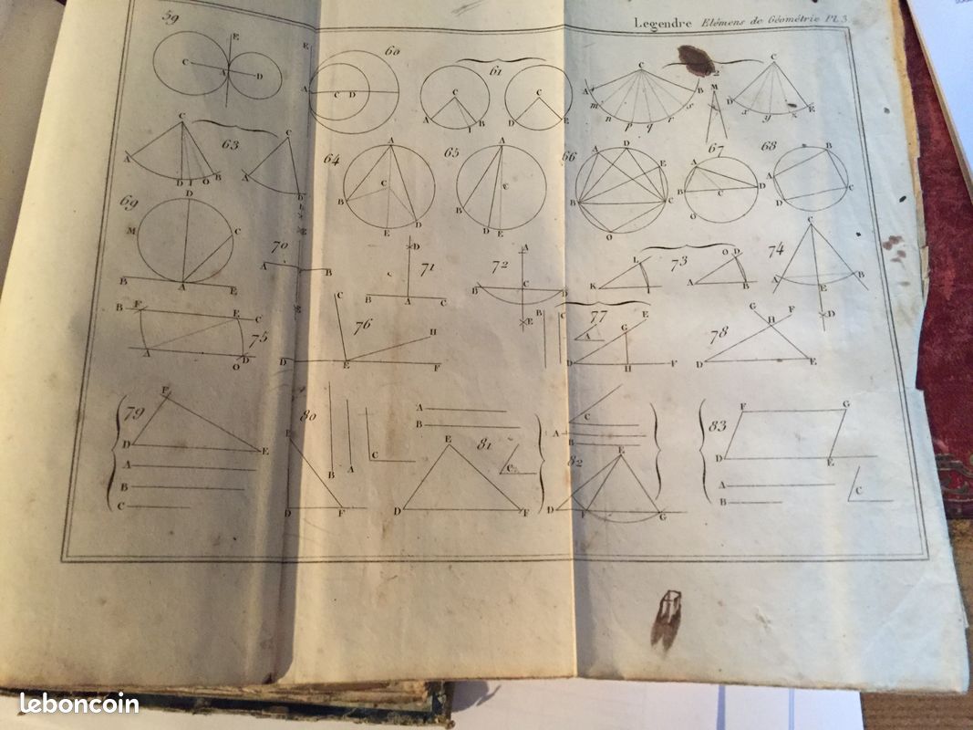 Ancien traité Elements de géométrie 1790 (image 3)
