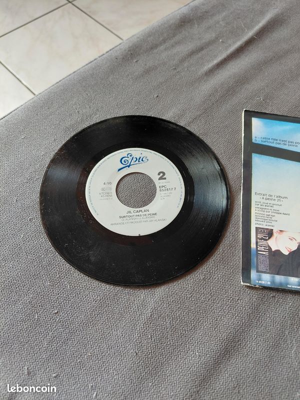 Vinyle 45 tours jil caplan, cette fille n'est pas pour toi (image 2)