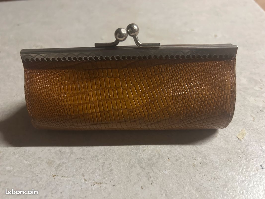 Monnaie Cuir Fermoir Porte Monnaie Vintage Porte-monnaie Femme