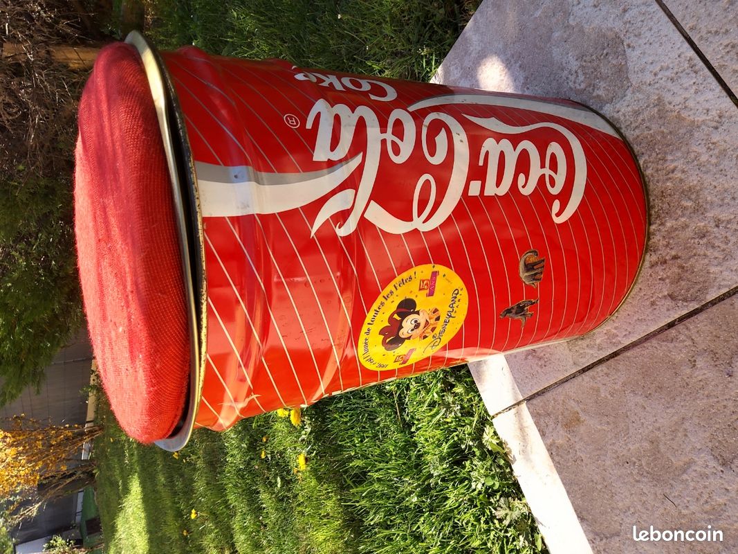 Tonneau De Décoration Rouge Coca-Cola – 25L – Métal – Artisanal Français – Modifié