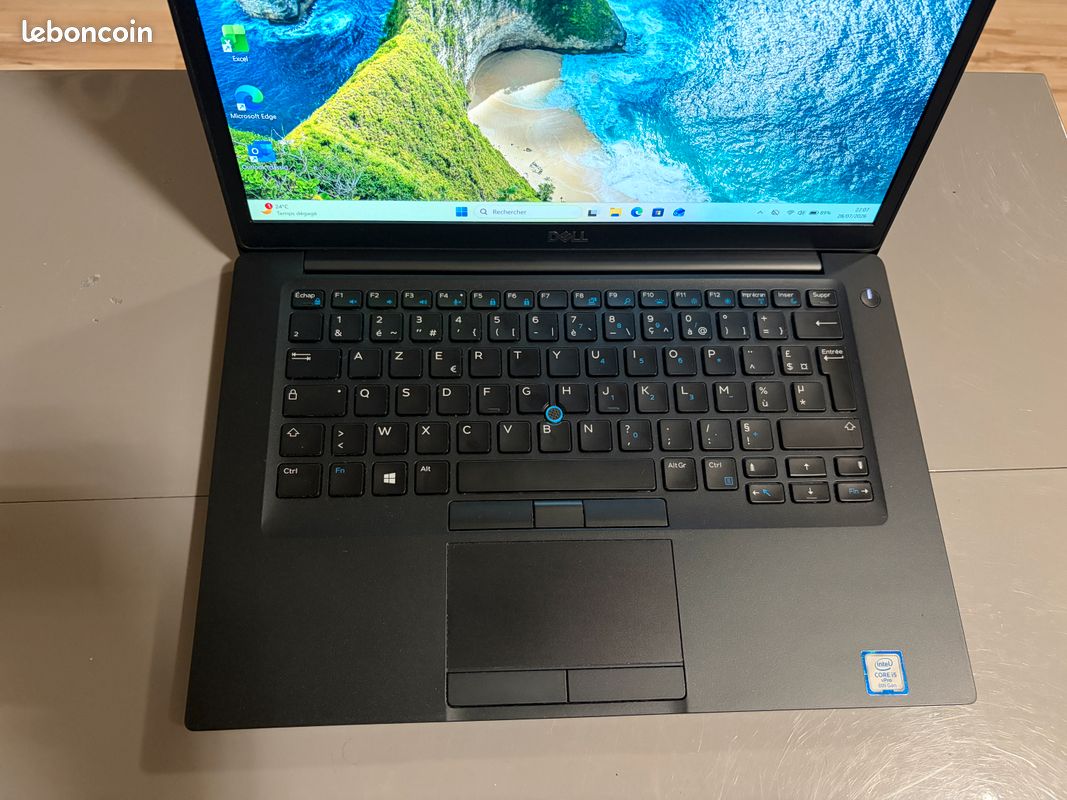 Dell Latitude 7490 i5-8350U - 16 Go RAM - 512 Go NVMe - Batterie neuve- IPS FHD (image 2)