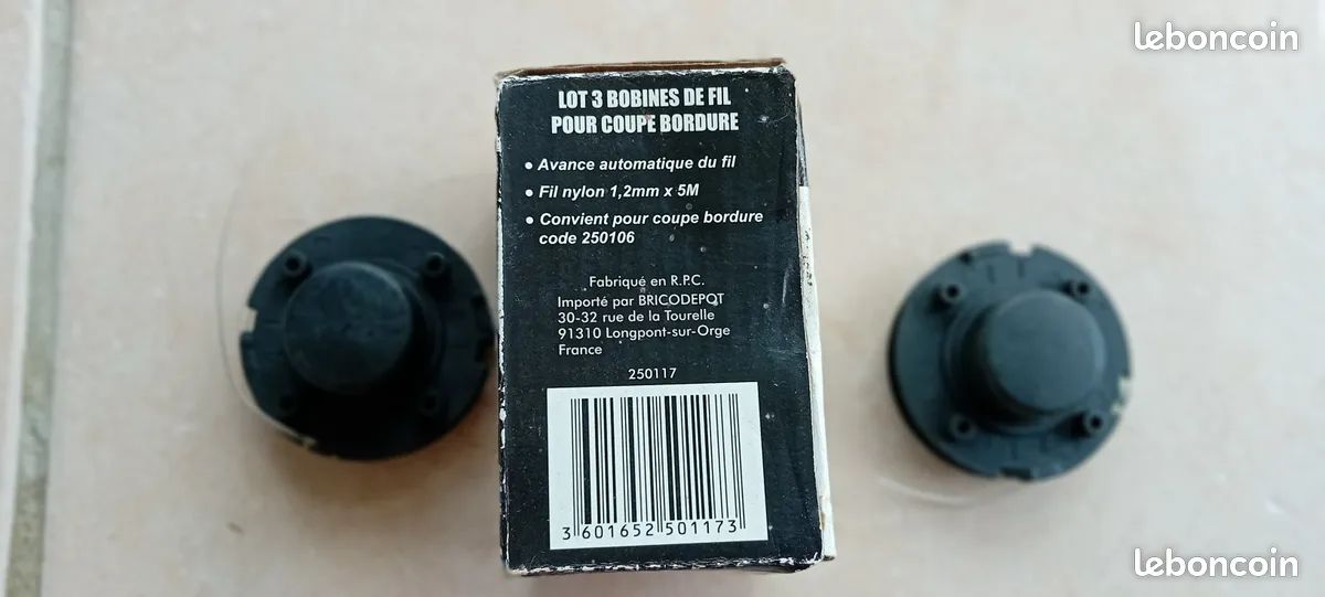 Lot de 2 bobines de fil diamètre 1.2 mm pour taille bordure code 250106 (image 1)