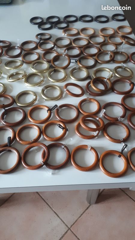 Anneaux pour tringle en bois (image 1)