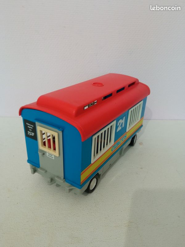 playmobil 3514 vintage la remorque des cages aux fauves du cirque ROMANI