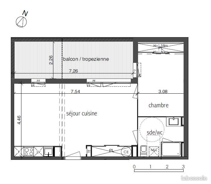 Appartement 2 pièces 50 m² · à Fonbeauzard · 50 m² · 666 €/mois