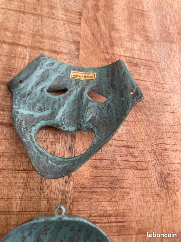 4 masques grecs bronze massif (image 11)