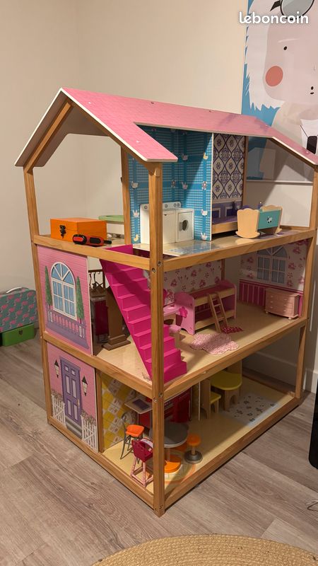 Grande Maison Barbie En Bois Kinderplay Grande Maison En Bois Pour