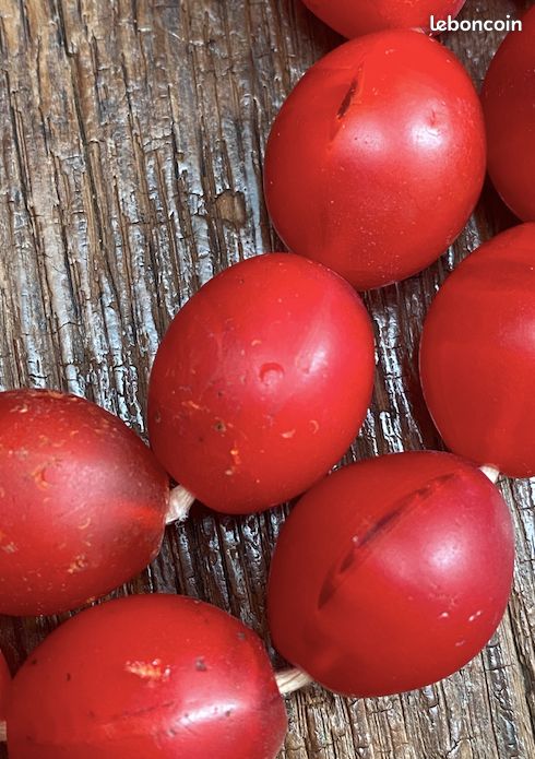 Perles Rouges -Pâte de verre ancienne MALI (image 4)