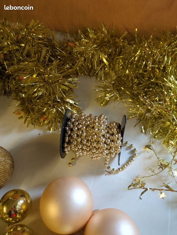 Guirlande De Perles De 15m Pour Sapin De Noël,chaîne De Perles Rouges