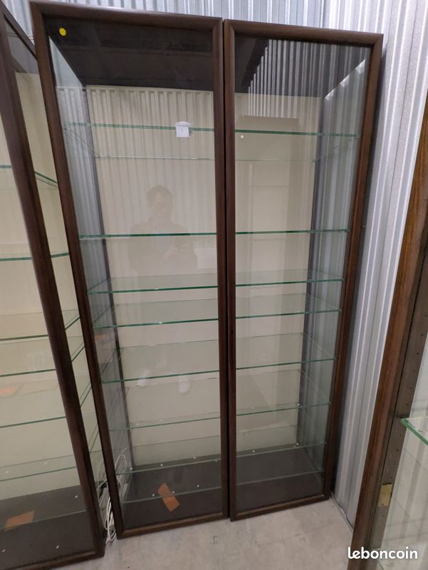Lot de 4 belles vitrines de collection avec portes étanches (image 5)