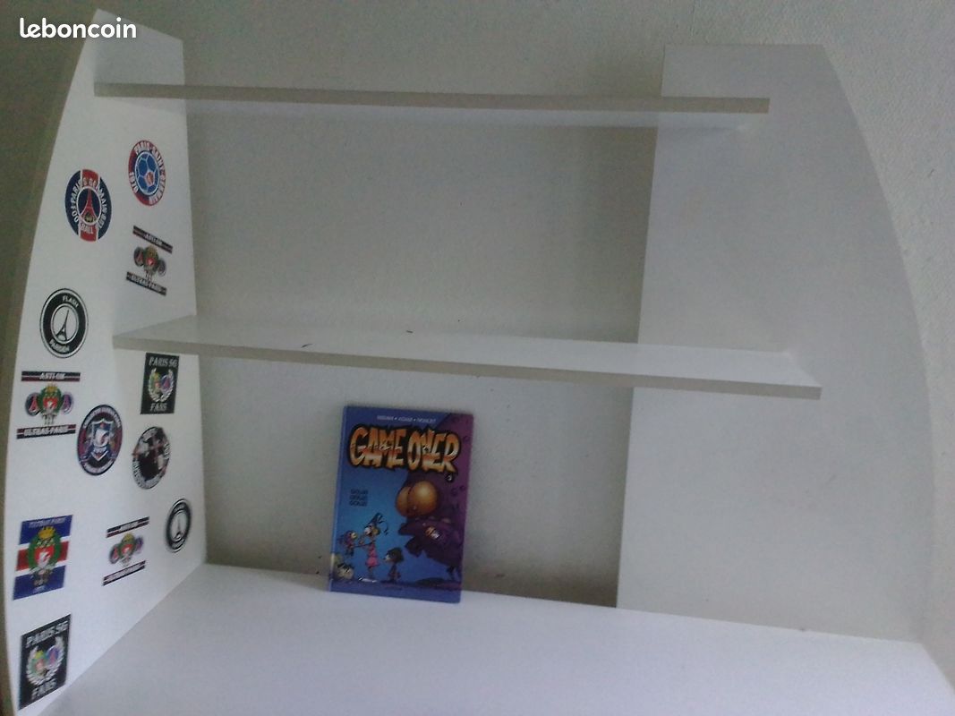 Bureau blanc avec rangement bon état (image 2)