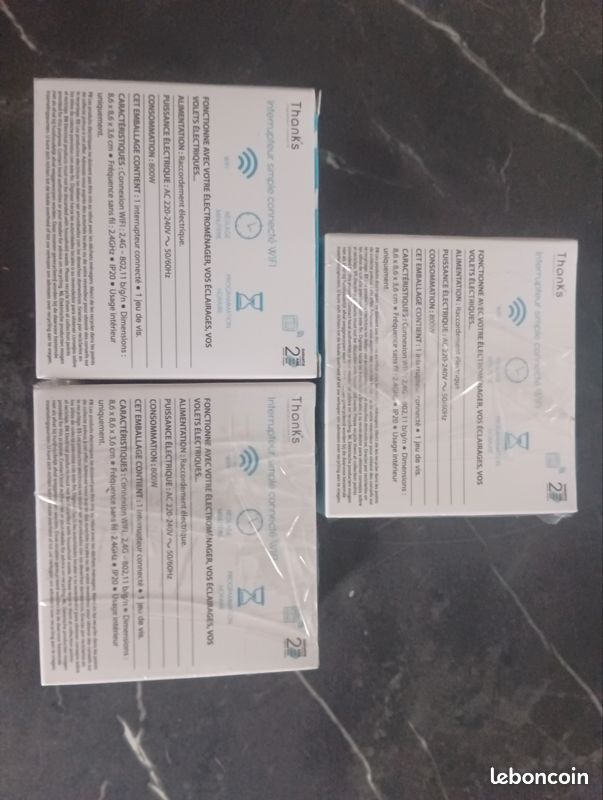 Interrupteur volet connecté wifi lot de 3 neuf sous blister thanks google (image 2)