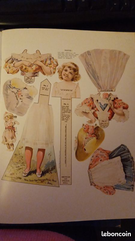 Poupées carton à habiller Antique Advertising Paper Dolls B.Whitton Jendrick (image 3)